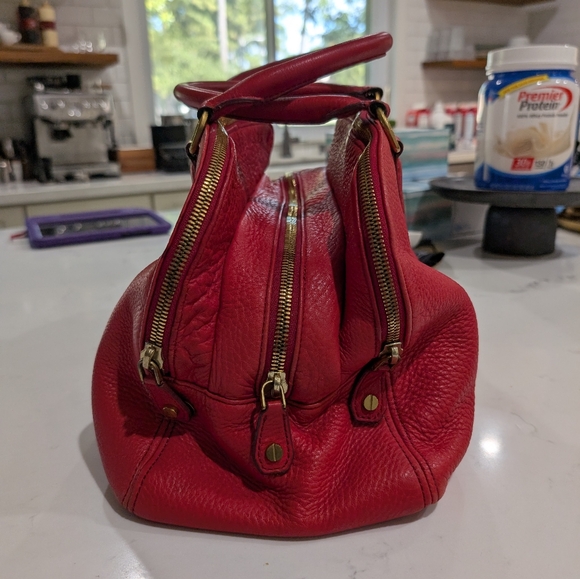 Large Red J.Crew Biennial Satchel - Picture 4 of 11